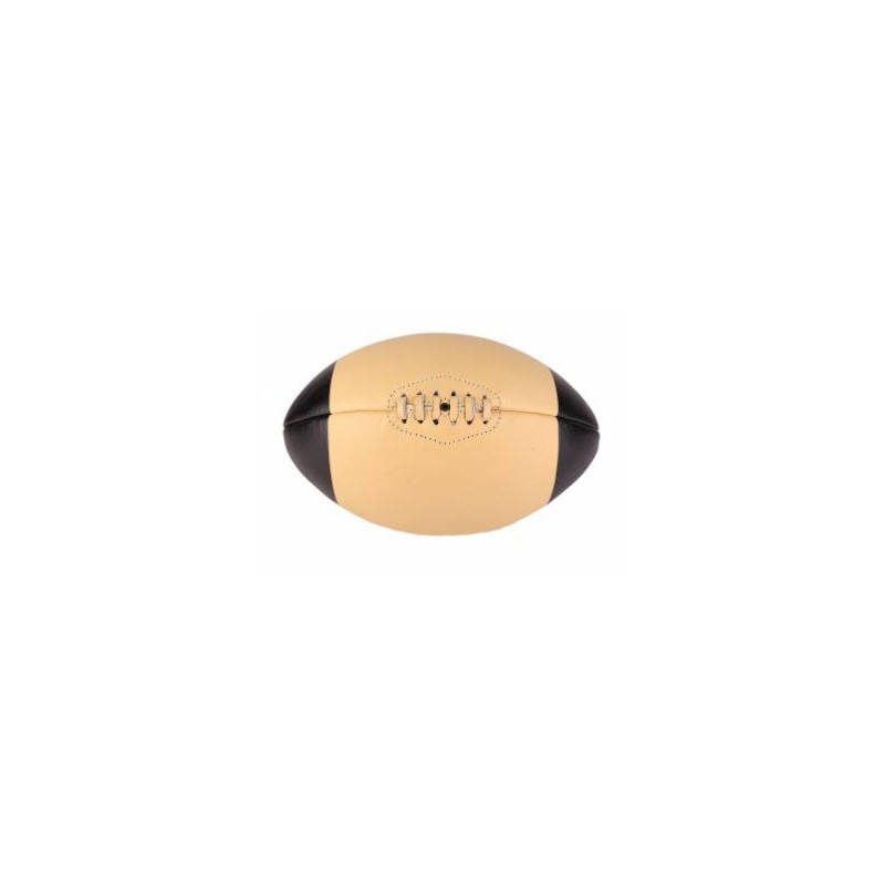 BALLON DE RUGBY EN CUIR VINTAGE ANNÉES 80