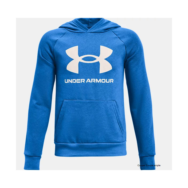 UA RIVAL FLEECE HOODIE-BLEU ROI