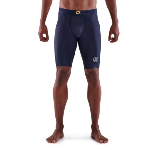 SKINS SERIES 3 Pantalon court de compression pour hommes, bleu marine