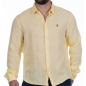 CHEMISE LIN MANCHES LONGUES JAUNE FONCÉ CHEMISE LIN MANCHES LONGUES JAUNE FONCÉ