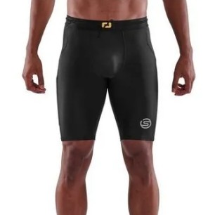SKINS SERIES 3 Pantalon court de compression pour hommes, noir