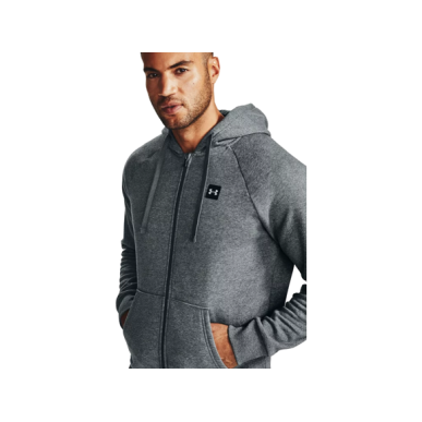 Sweat à capuche zippé Under Armour gris | Rugby Approved Perpignan