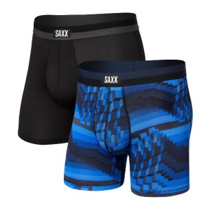 BOXER SPORT MESH SAXX UNDERWEAR NOIR ET BLEU