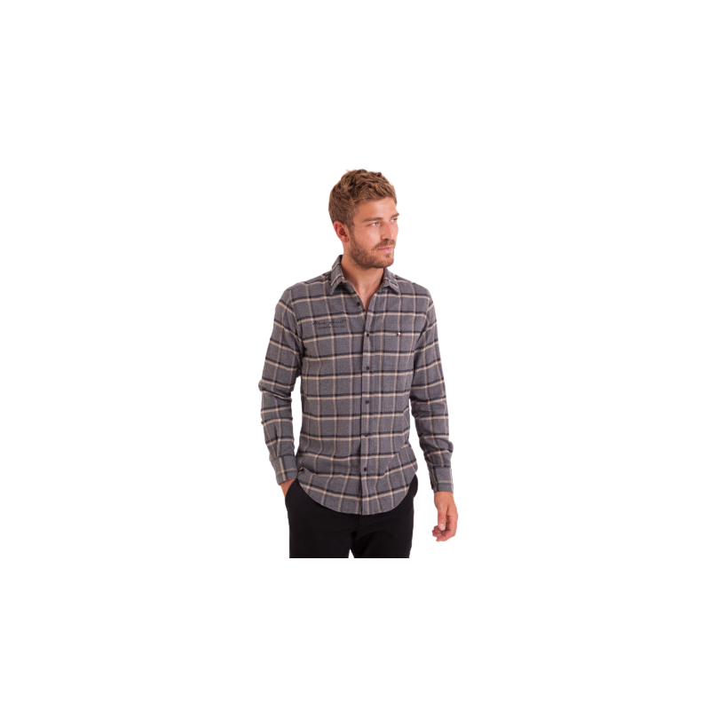 SUR CHEMISE CARREAUX BRODÉES COTON