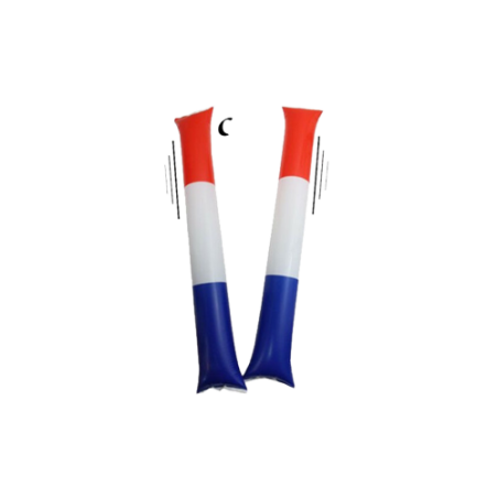 PAIRE DE CLAP CLAP BLEU /BLANC / ROUGE 60 X 10CM