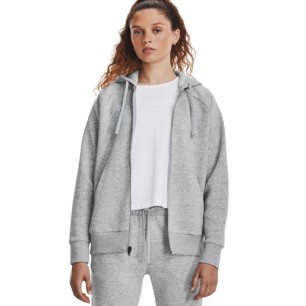 Sweat zippé à capuche Under Armour femme gris | Rugby Approved Perpignan