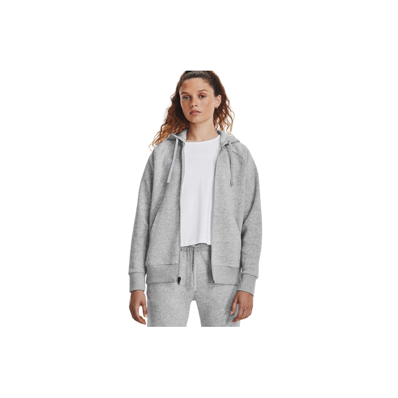 Sweat zippé à capuche Under Armour Femme Gris