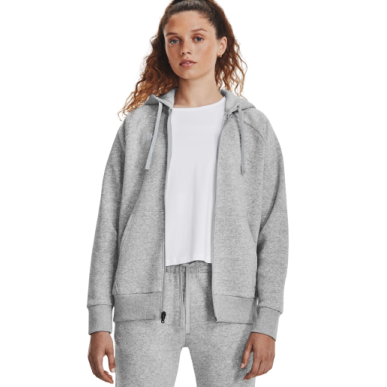 Sweat zippé à capuche Under Armour femme gris | Rugby Approved Perpignan