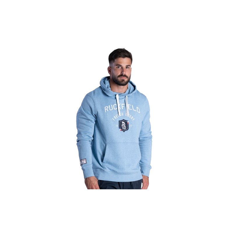 Sweat à capuche Ruckfield French Rugby Club bleu clair