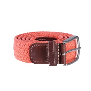 Ceinture tressée corail