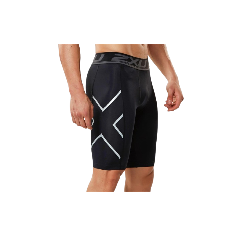 2XU Short de Compression Noir/Argent