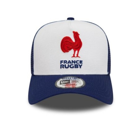 Casquette Trucker New Era bleue et blanche – Supporter France Rugby