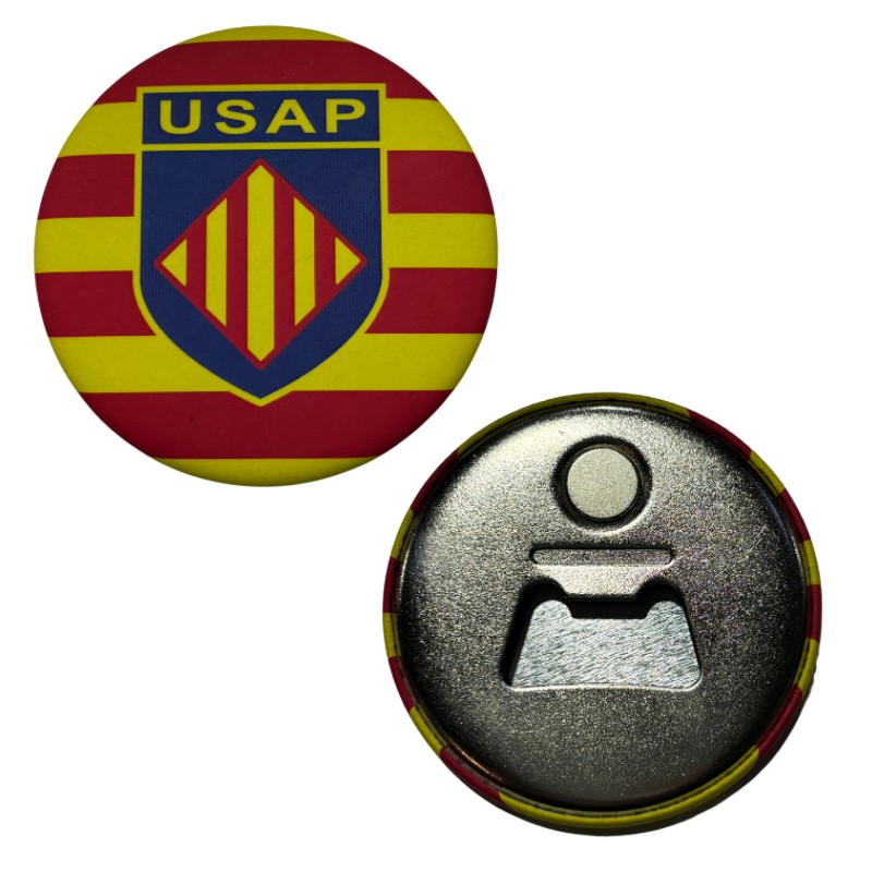Magnet décapsuleur sang et or usap Magnet décapsuleur sang et or usap