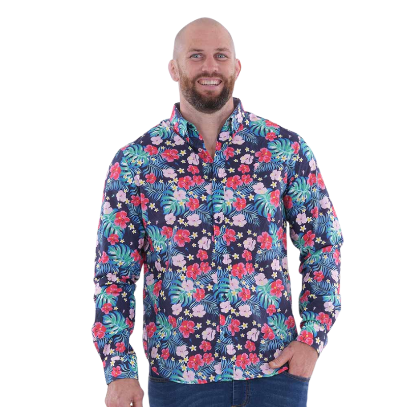CHEMISE MANCHES LONGUES A FLEURS RUCKFIELD CHEMISE MANCHES LONGUES A FLEURS RUCKFIELD