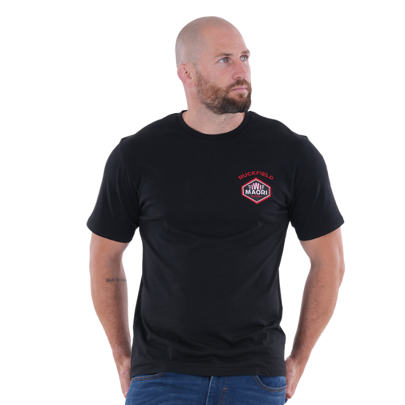 T-shirt à manches courtes Ruckfield Iwi Maori noir T-shirt à manches courtes Ruckfield Iwi Maori noir