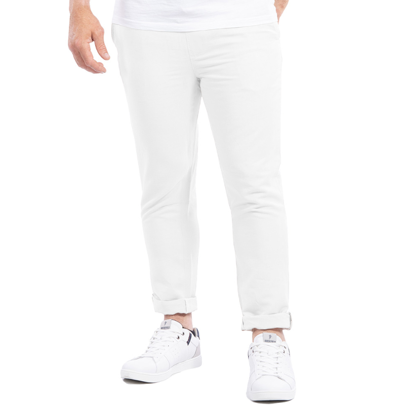 Pantalon en Lin Ruckfield Blanc Pantalon en Lin Ruckfield Blanc