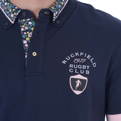 Polo Manches Courtes Ruckfield Rugby Club Bleu Marine | Rugby Approved Perpignan