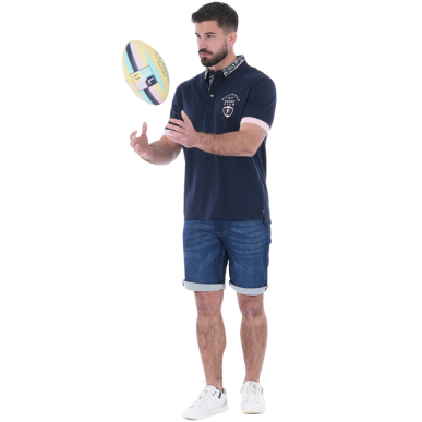 Polo Manches Courtes Ruckfield Rugby Club Bleu Marine | Rugby Approved Perpignan
