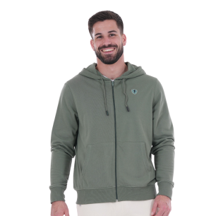 Sweat à capuche zippé Ruckfield Essentiel en kaki