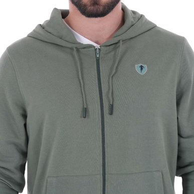 Sweat à capuche zippé Ruckfield Essentiel en kaki