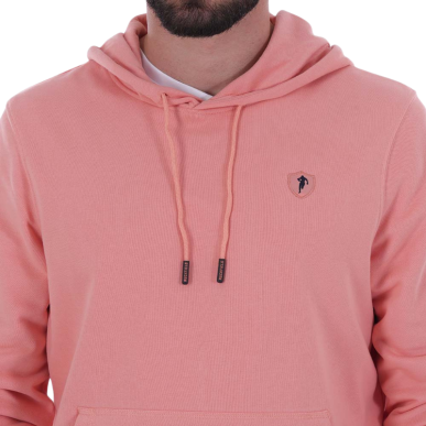 Sweat à capuche saumon Ruckfield : confort et style décontracté.