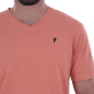 T-shirt Basique col V saumon