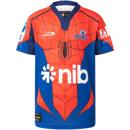 Maillot Blues Spiderman Marvel x Classic Enfant | Rugby Approved Perpignan