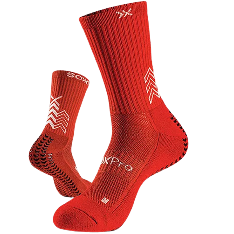 Chaussettes anti dérapantes soxpro rouge Chaussettes anti dérapantes soxpro rouge