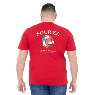T-shirt à manches courtes Ruckfield x Vache qui Rit rouge moyen