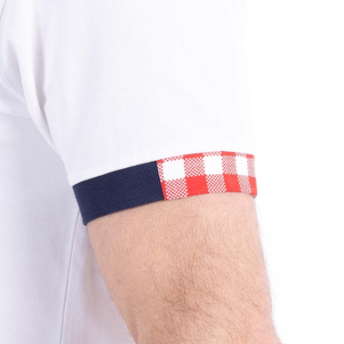 Polo Homme Ruckfield x Cochonou – Blanc Manches Courtes