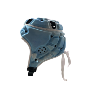 Casque impact bleu blanc "nuage"