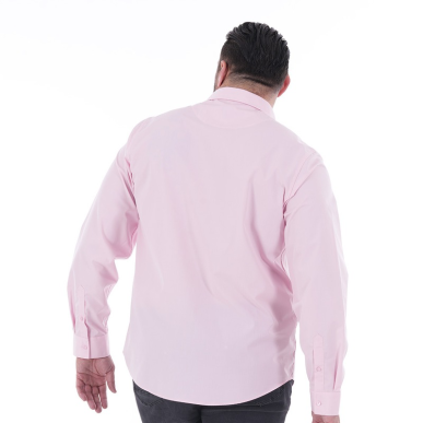 Chemise Ruckfield Essentiel – Rose, Manches Longues, No-Iron