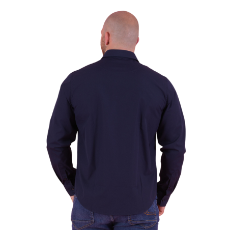 Chemise no-iron à Manches Longues Ruckfield Essentiel Bleu marine