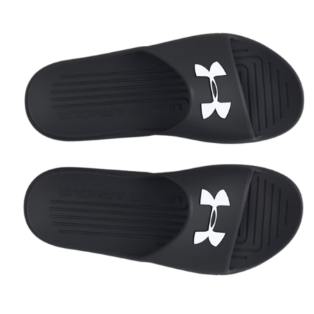Claquettes Under Armour noires confortables | Rugby Approved Perpignan