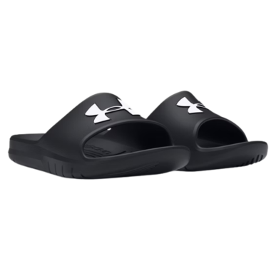 Claquettes Under Armour noires confortables | Rugby Approved Perpignan