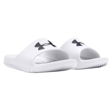 Claquettes Under Armour blanches confort | Rugby Approved Perpignan