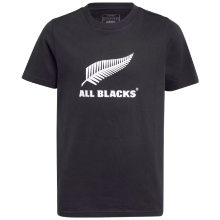 T-shirt Enfant All Blacks Noir Logo Officiel | Rugby Approved Perpignan