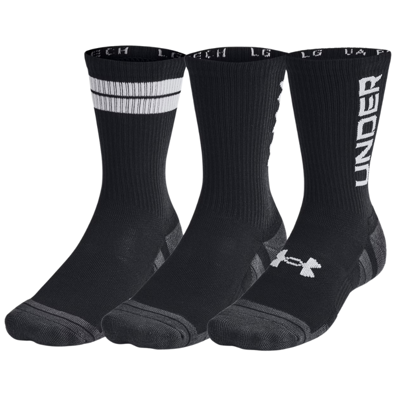 Chaussettes Hautes Under Armour Noires Dessin (3 paires)