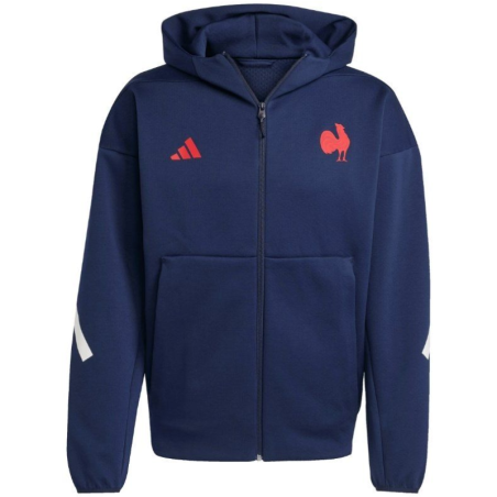 Sweat zippé bleu marine XV de France | Rugby Approved Perpignan