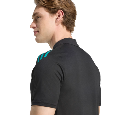 Polo entraînement All Blacks noir et vert | Rugby Approved Perpignan