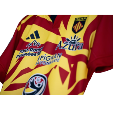 Maillot USAP extérieur sponsors 2025/2026 | Rugby Approved Perpignan