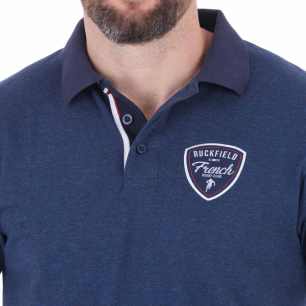 Polo bleu marine à manches courtes Ruckfield French Rugby Club