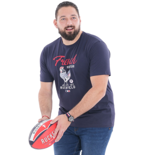 T-shirt French Rugby Club Ruckfield bleu marine | Rugby Approved Perpignan