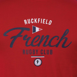 T-shirt rouge à manches courtes Ruckfield French Rugby Club