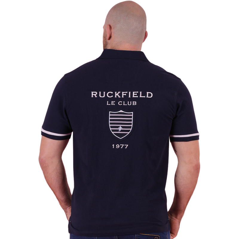 Polo bleu marine à manches courtes Ruckfield Le Club
