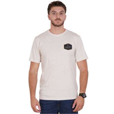 T-shirt à manches courtes blanc cassé Ruckfield Selected Rugby