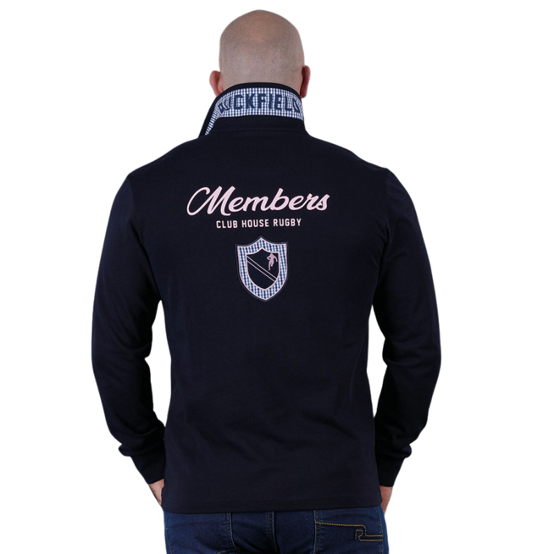 Polo à manches longues Ruckfield Members Club House bleu marine