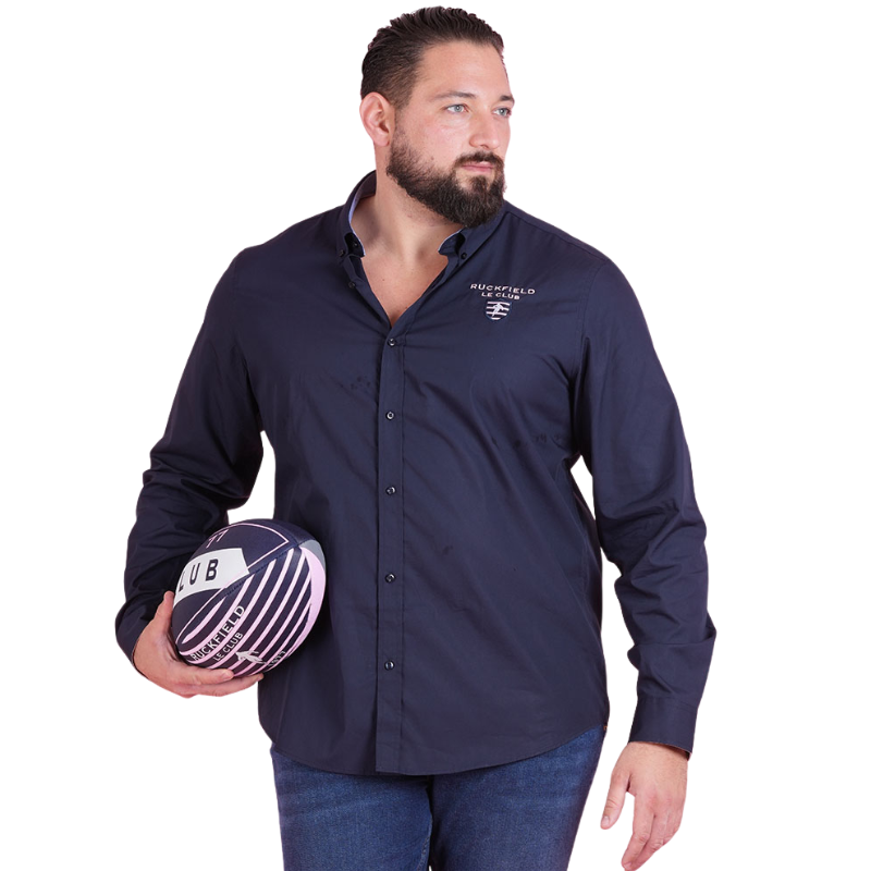 Chemise bleu marine à manches longues Ruckfield Le Club