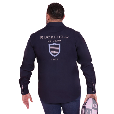 Chemise Bleu Marine Manches Longues Ruckfield Le Club | Rugby Approved Perpignan