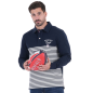 Polo marinière à manches longues Ruckfield French Rugby Club bleu marine
